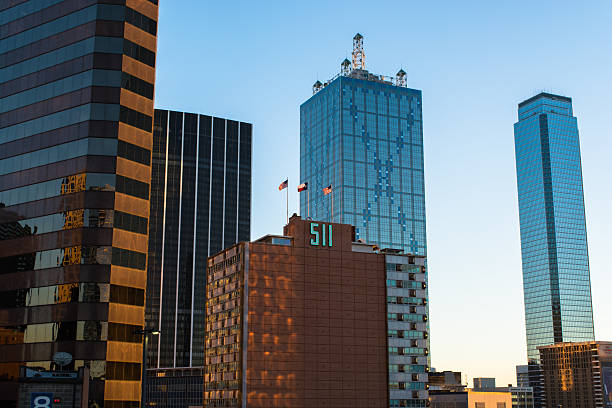 istock Downtown Dallas Texas mid-level view of office buildings 524621341