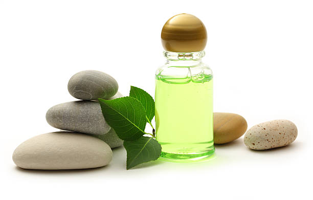 istock Stones, leaves and shampoo bottles 524621407