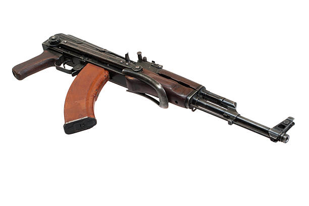 istock AKMS (Avtomat Kalashnikova) airborn version of Kalashnikov assau 524622143