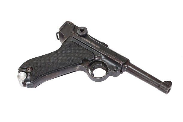 istock Luger P08 handgun isolated 524623329