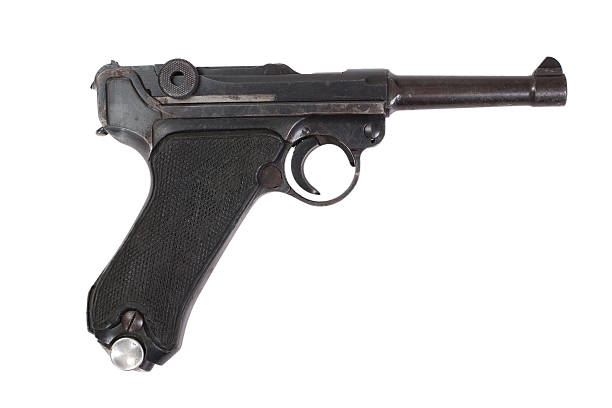 Luger P08 Parabellum handgun isolated Luger P08 Parabellum handgun isolated 1908 stock pictures, royalty-free photos & images