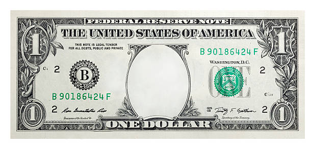 One Dollar Bill without some original art Digitally erased art of a one dollar banknote american one dollar bill photos stock pictures, royalty-free photos & images