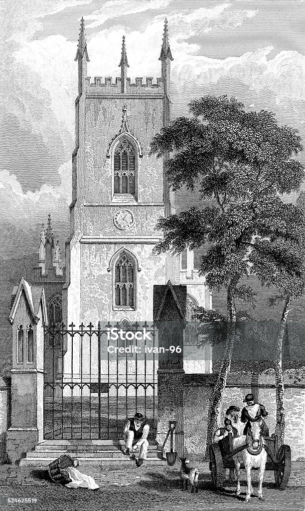 st. george "s Kirche - Lizenzfrei 19. Jahrhundert Stock-Foto