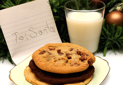 Cookies left out for Santa on Christmas Eve