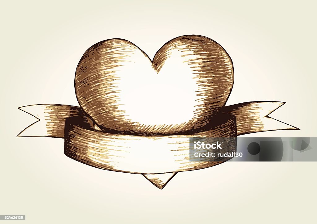 Inscription Emblems Heart Heart Emblem Stock Illustration - Download Image Now - Coat - Garment ...