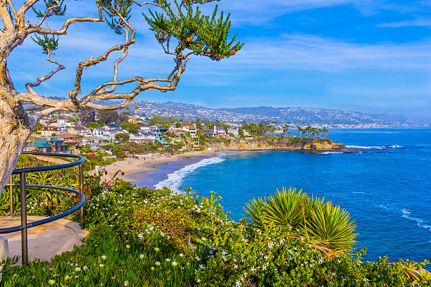 Ocean view of Laguna Beach coastline in Orange County,CA(P)