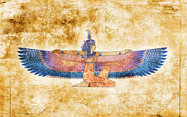 egípcio desenho queen-size - nefertaris temple of hathor - fotografias e filmes do acervo