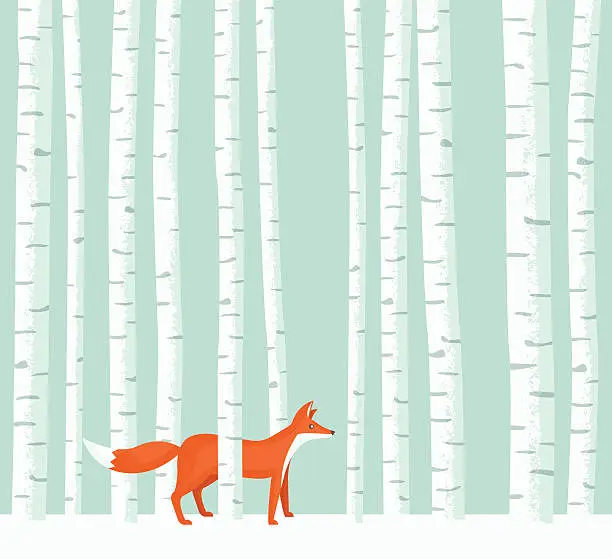 Vector illustration of Aspen Fox