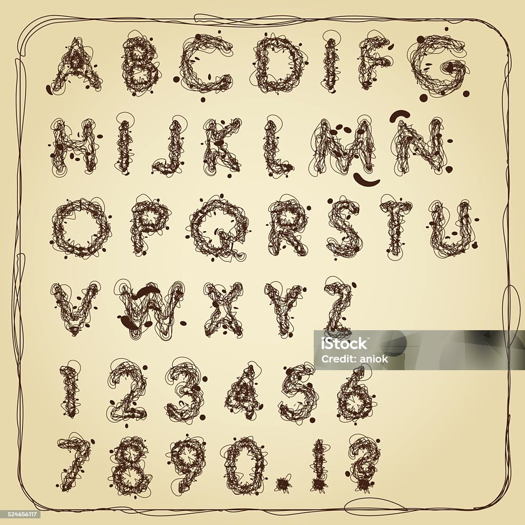 alphabet letters vintage alphabet letters  Alphabet stock vector