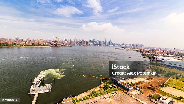 View To The Hudson River Between Manhattan And Brooklyn Stock Photo - Download Image Now