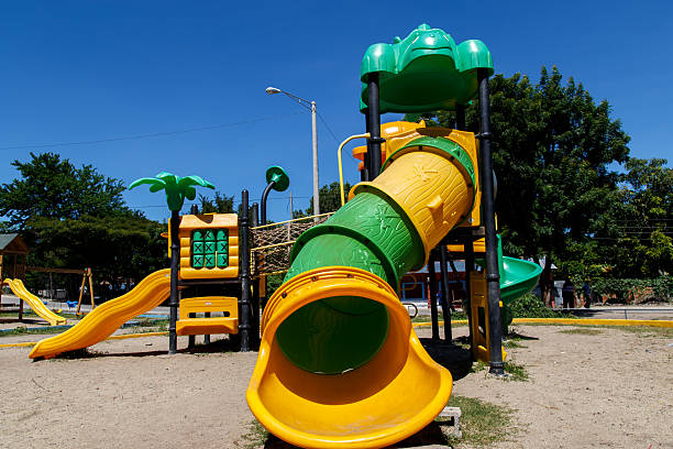istock Colorful children playground in the park 524687261