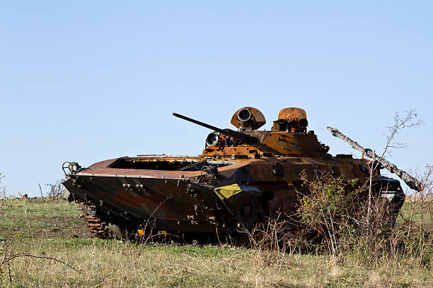 istock Burned infantry fighting vehicle near the Saur-Grave 524687535