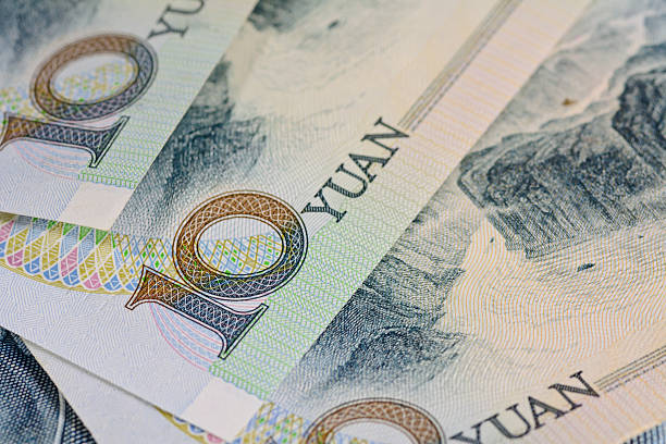 istock chinese Yuan banknotes (renminbi)  for money and business  conce 524687669