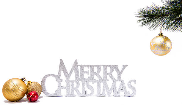 istock Merry Christmas sign and decorations. 524688415