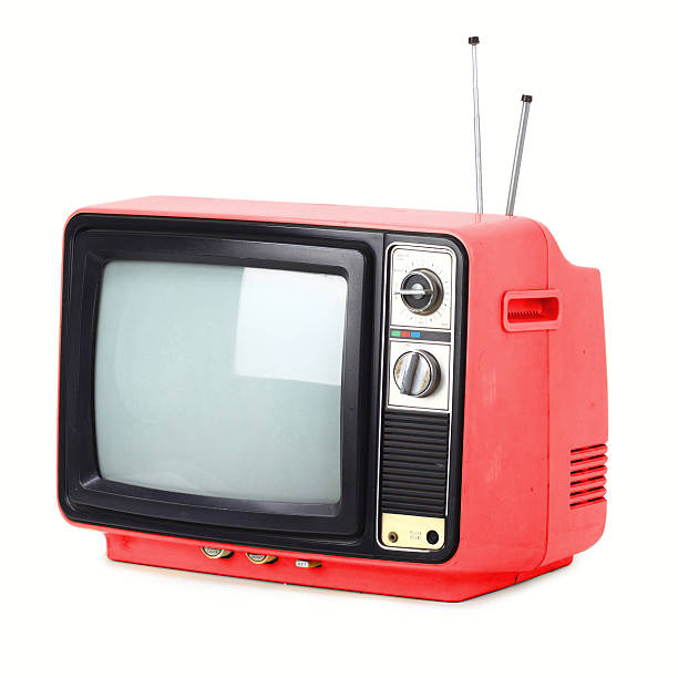 istock Vintage style old television isolated on white background. 524689749