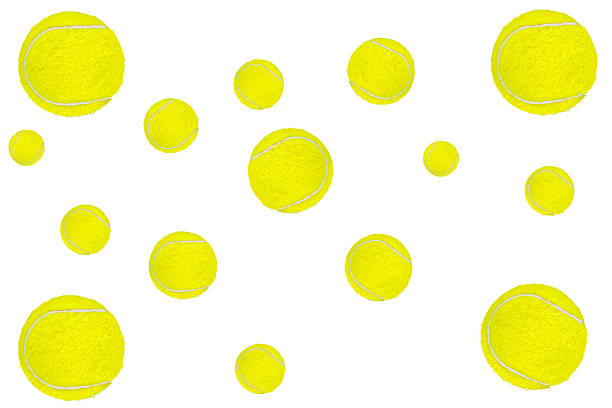 istock Background made of tennis balls on white. 524690797