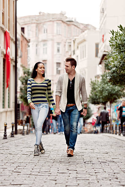 istock Couple walking in Taksim walking, 524694533