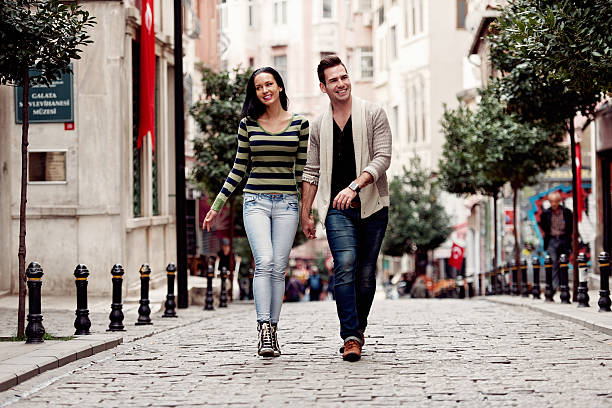 istock Couple walking in Taksim walking, 524694567