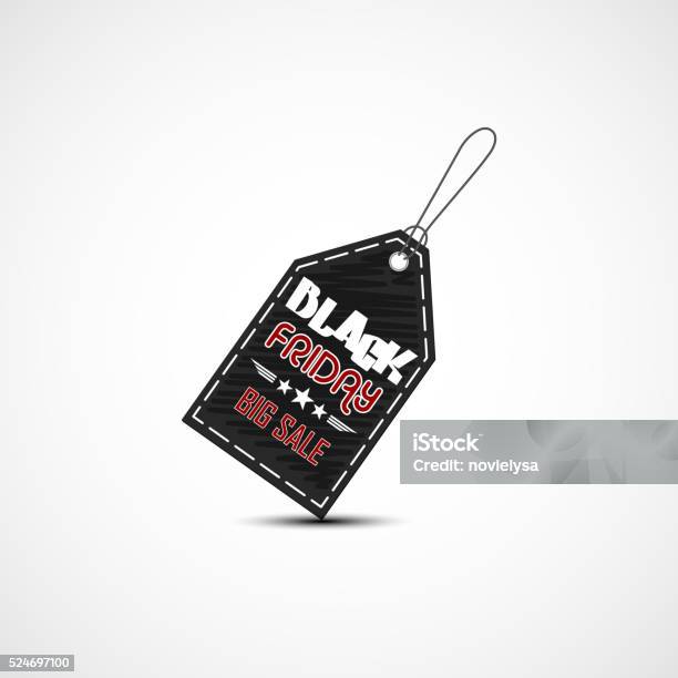 Black Friday Sale Sticker Label Isolated White Background Stock Illustration - Download Image Now