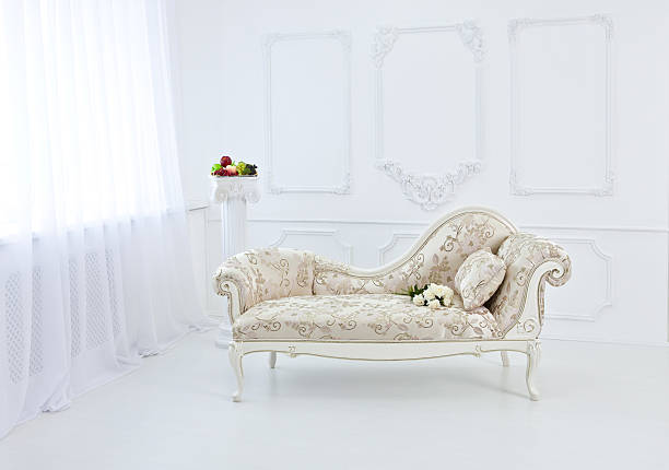 Bright interior of the Renaissance and Baroque with a couch.