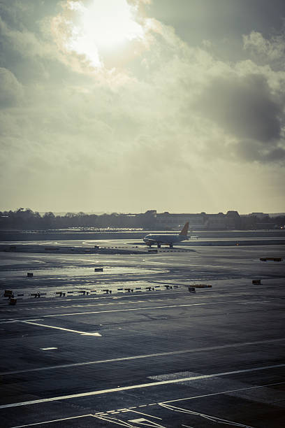 istock Jet on runway ready to depart 524709344