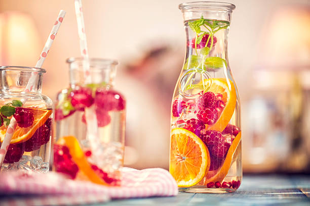 istock Infused Water with Fresh Raspberries, Lemon, Pomegranate and Mint 524710354
