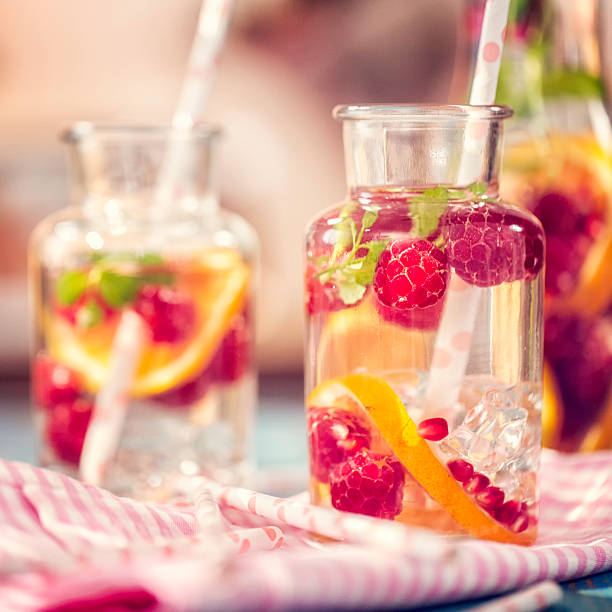 istock Infused Water with Fresh Raspberries, Lemon, Pomegranate and Mint 524710448