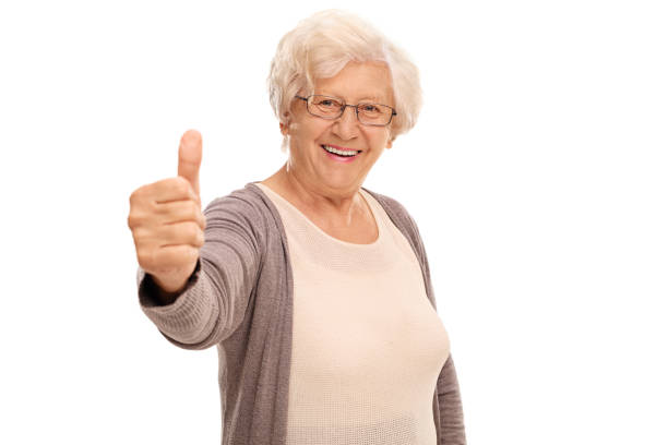 istock Elderly woman giving a thumb up 524713262