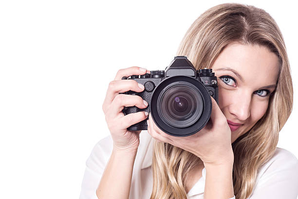 istock Professional female photographer 524713486