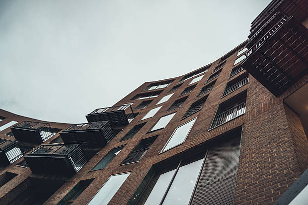 istock Modern Apartment Building with Curved Facade 524714358