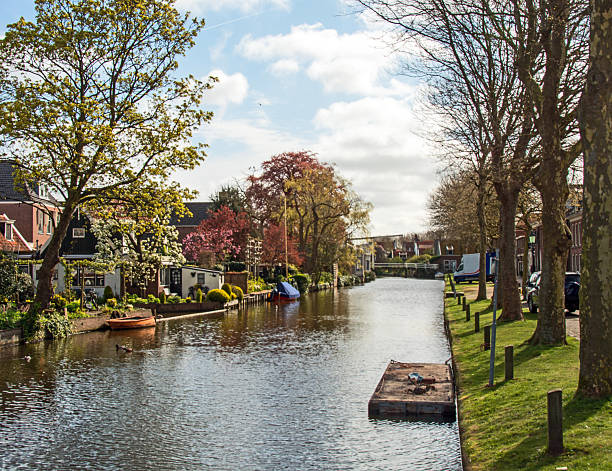 istock Edam, Netherlands, beautiful canal and buildings in spring 524716808