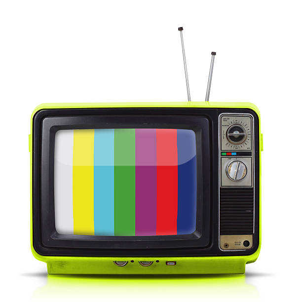 istock Vintage style old television isolated on white background. 524717235