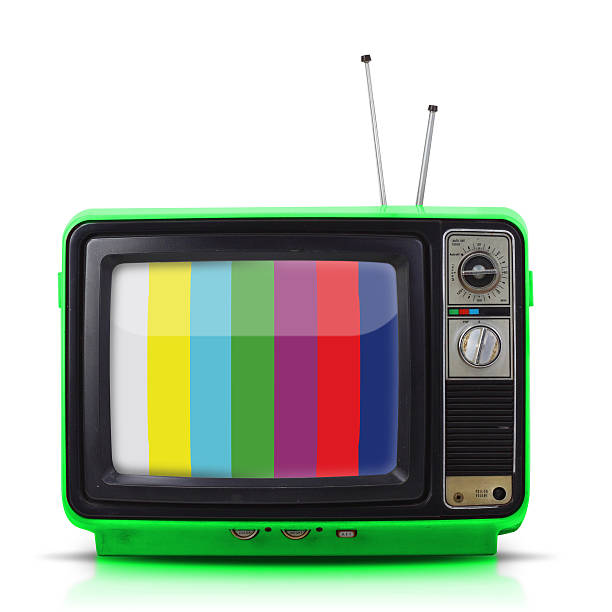 istock Vintage style old television isolated on white background. 524717239