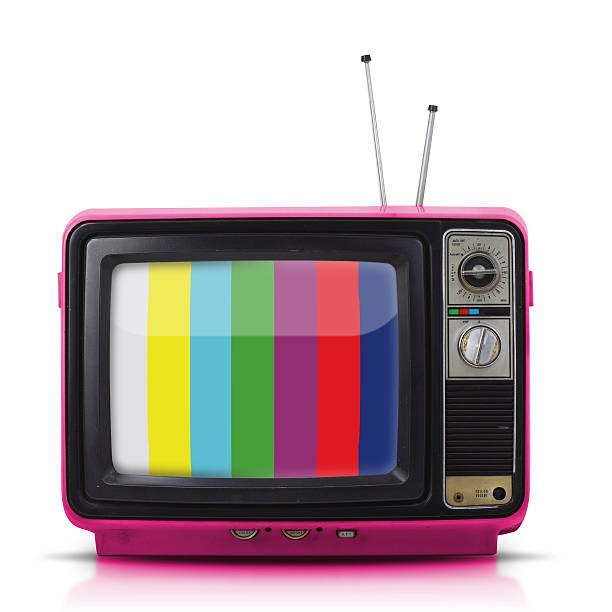 istock Vintage style old television isolated on white background. 524717249