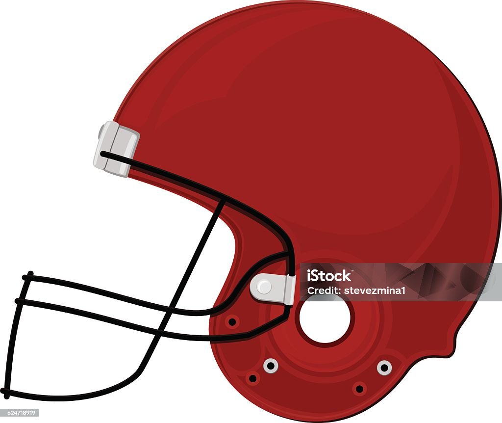 Casco de fútbol americano - arte vectorial de Accesorio de cabeza libre de derechos