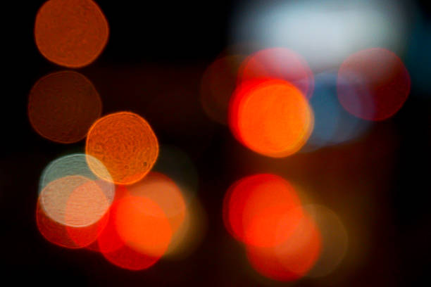 istock Blurred defocused lights background of city at night 524720393