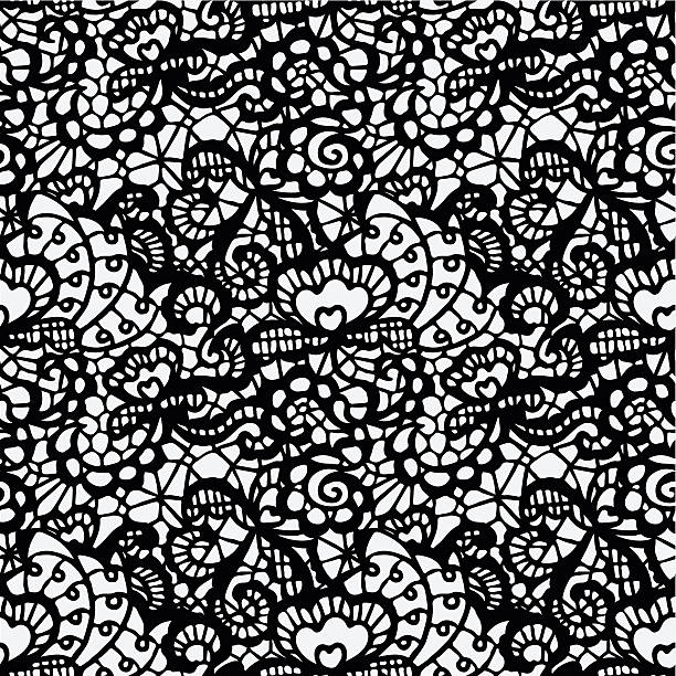 illustrazioni stock, clip art, cartoni animati e icone di tendenza di pizzo senza soluzione di continuità con i fiori motivo - fashion gothic style lace women