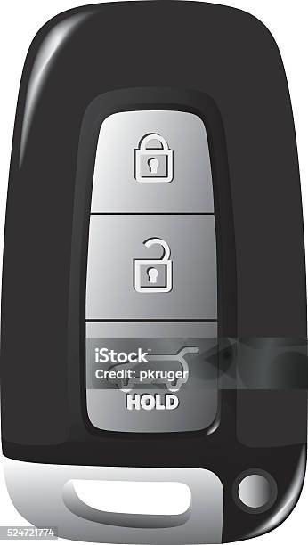 Car Smart Key Vector Smart Car Key Stock Illustration - Download Image Now - Key, Car Key ...