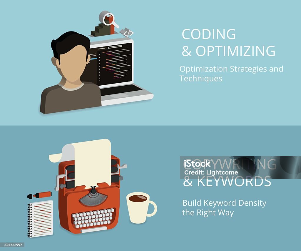 Coding And Copywriting Stock Illustration - Download Image Now - Advice ...