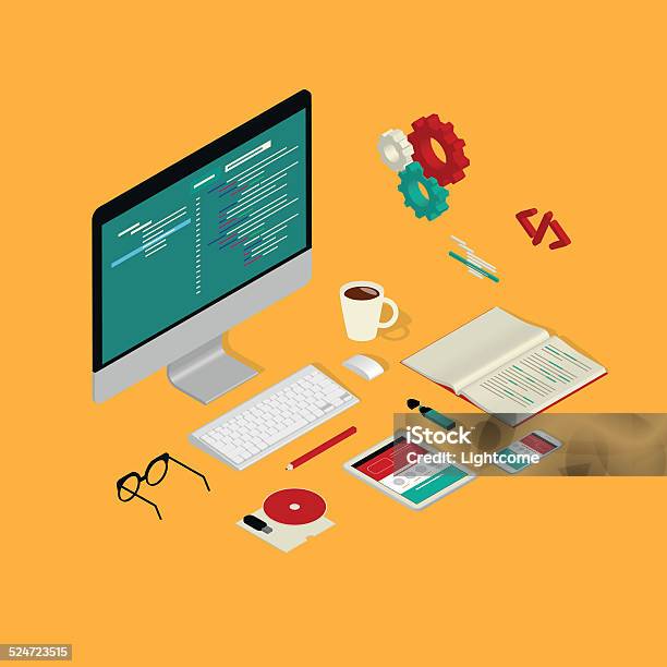 Website Coding Stock Illustration - Download Image Now - Activity ...