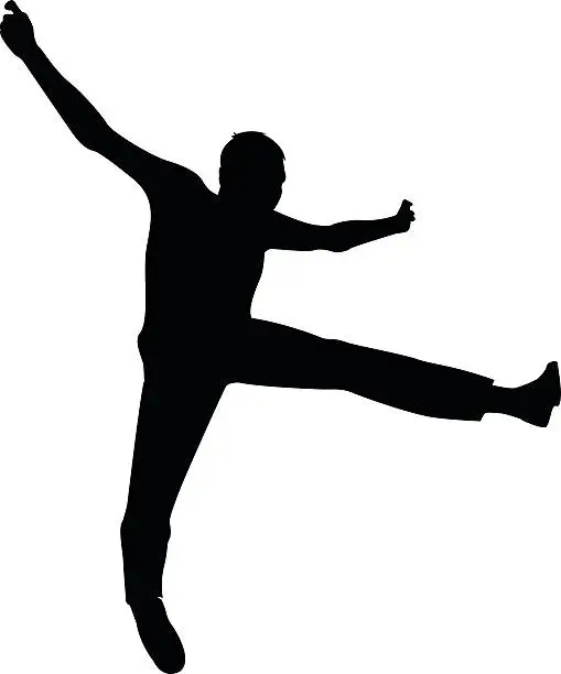 Vector illustration of Man jumping