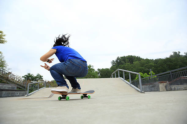istock skateboarder skateboarding at  skatepark 524725272