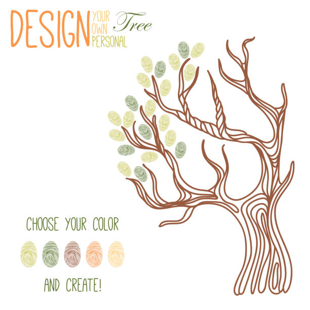 vector drawing of the tree vector art illustration