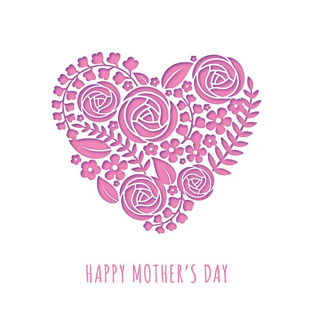 Vector illustration of Mother’s Day Card - Illustration