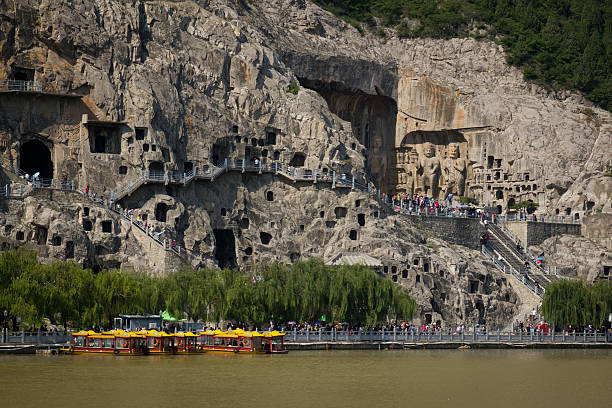 istock Longmen Grottoes with Buddha's figures, Luoyang, China 524727338