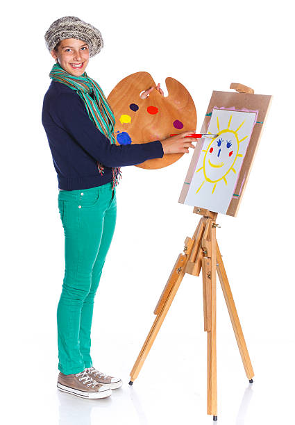 istock Artist girl at work 524728442