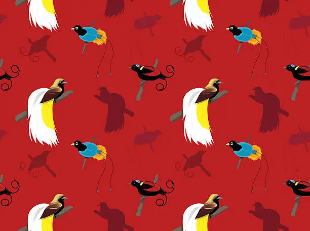 Vector illustration of Bird bird-of-paradise Wallpaper