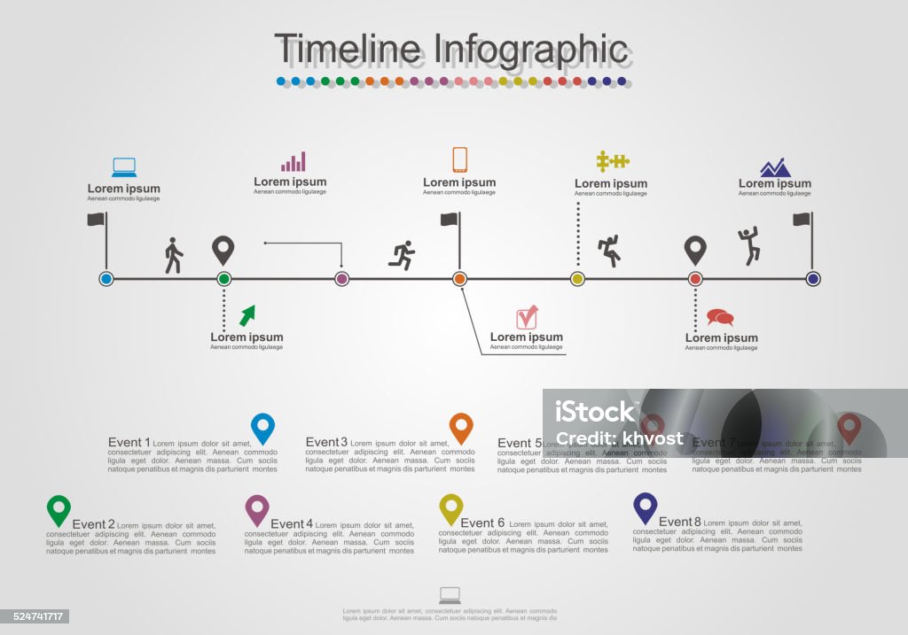 Timeline Geometric Design Layout Infographics Timeline Element Layout Vector Stock Illustration ...
