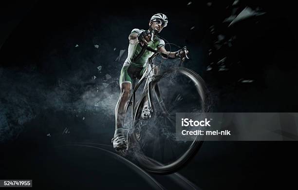 Sport Isolato Atleta Ciclisti - Fotografie stock e altre immagini di Ciclismo - Ciclismo, Sport, Bicicletta