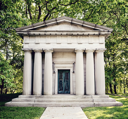 An early 19th century mausoleum in a very old cemetery. 